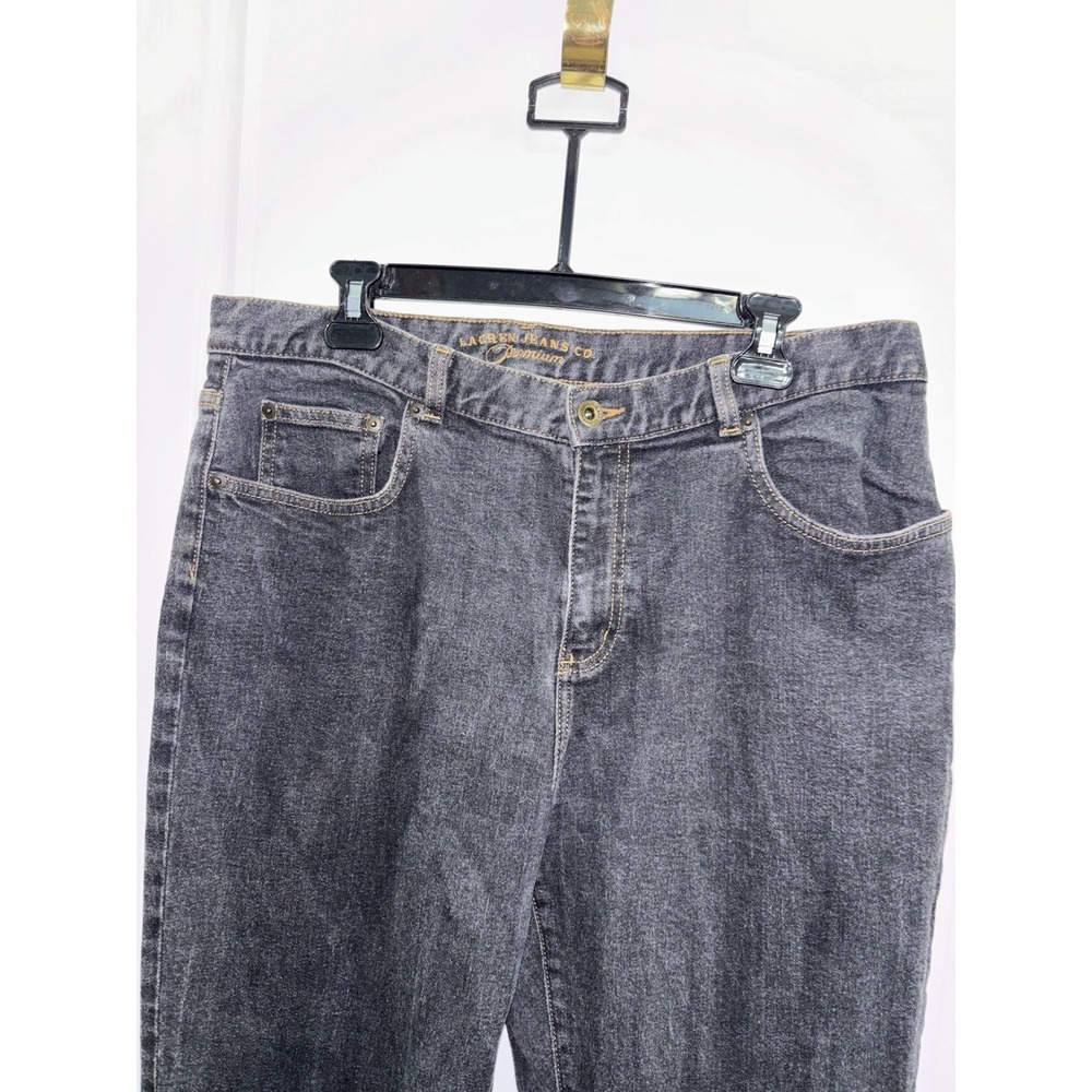 VTG LAUREN JEANS CO Ralph Lauren Womens 14W Black Wash Straight Leg Jeans Retro - Picture 6 of 10